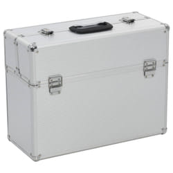 vidaXL Tool Case Silver Aluminium Travel Case File Storage Case Tool Organiser
