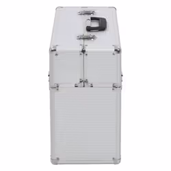 vidaXL Tool Case Silver Aluminium Travel Case File Storage Case Tool Organiser