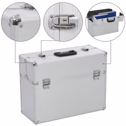 vidaXL Tool Case Silver Aluminium Travel Case File Storage Case Tool Organiser - Additional view 4