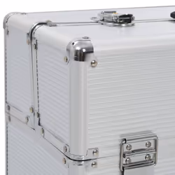 vidaXL Tool Case Silver Aluminium Travel Case File Storage Case Tool Organiser - Additional view 6