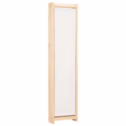 vidaXL 4-Panel Room Divider Cream 160x170cm Fabric Privacy Screen Partition