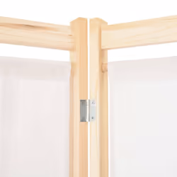 vidaXL 4-Panel Room Divider Cream 160x170cm Fabric Privacy Screen Partition - Additional view 4