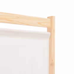 vidaXL 4-Panel Room Divider Cream 160x170cm Fabric Privacy Screen Partition - Additional view 5