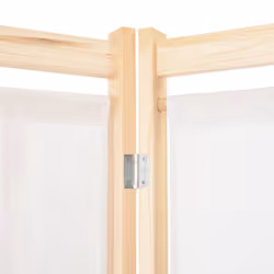 vidaXL 6-Panel Room Divider Cream 240x170cm Fabric Privacy Screen Partition - Additional view 4