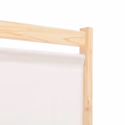 vidaXL 6-Panel Room Divider Cream 240x170cm Fabric Privacy Screen Partition - Additional view 5