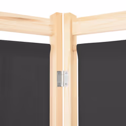 vidaXL 5-Panel Room Divider Grey 200x170cm Fabric Privacy Screen Partition - Additional view 4