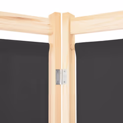 vidaXL 6-Panel Room Divider Grey 240x170cm Fabric Privacy Screen Partition - Additional view 4
