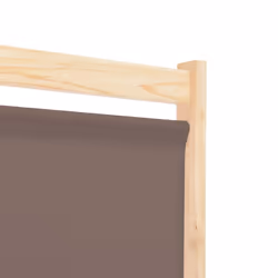 vidaXL 3-Panel Room Divider Brown 120x170cm Fabric Privacy Screen Partition - Additional view 5