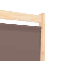 vidaXL 5-Panel Room Divider Brown 200x170cm Fabric Privacy Screen Partition - Additional view 5