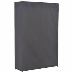 vidaXL 3-Tier Wardrobe Grey 110x40x170cm Fabric Clothes Cabinet Organiser Rack