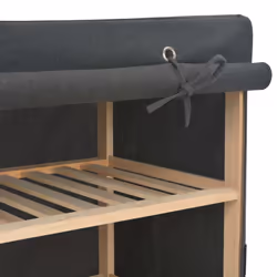 vidaXL Wardrobe Grey 200cm Fabric Clothes Storage Cupboard Cabinet Organiser - Additional view 4
