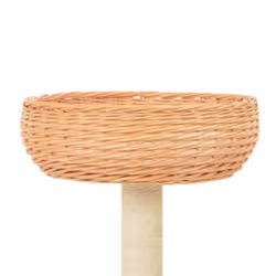 vidaXL Cat Tree with Sisal Scratching Post Natural Willow Wood Kitty Tower - Additional view 2