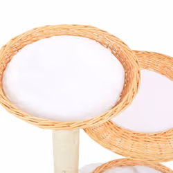 vidaXL Cat Tree with Sisal Scratching Post Natural Willow Wood Kitty Tower - Additional view 3