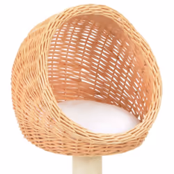 vidaXL Cat Tree with Sisal Scratching Post Natural Willow Wood Kitty Tower - Additional view 3