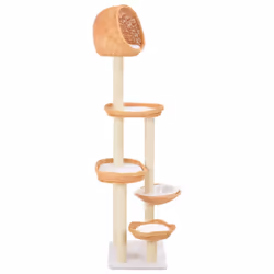 vidaXL Cat Tree with Sisal Scratching Post Natural Willow Wood Kitty Tower - Additional view 2