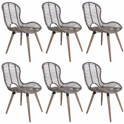 VidaXL 275839, Rattan, Wood, 480 mm, 640 mm, 850 mm, 44 cm, 45 cm