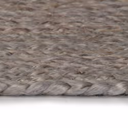 vidaXL Handmade Rug Jute Round 90cm Grey Floor Protector Carpet Mat Decoration