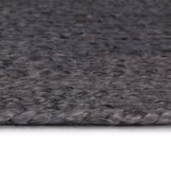 vidaXL Handmade Rug Jute Round 90cm Dark Grey Room Floor Protector Carpet