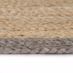 vidaXL Handmade Rug Jute with Grey Border 90cm Room Floor Protector Carpet