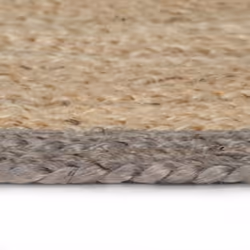 vidaXL Handmade Rug Jute with Grey Border 120cm Room Floor Protector Carpet - Additional view 2