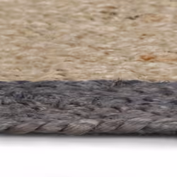 vidaXL Handmade Rug Jute with Dark Grey Border 150cm Floor Protector Carpet