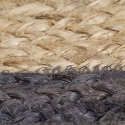 vidaXL Handmade Rug Jute with Dark Grey Border 150cm Floor Protector Carpet - Additional view 4
