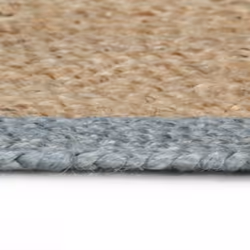 vidaXL Handmade Rug Jute with Olive Green Border 90cm Floor Protector Carpet - Additional view 4