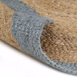 vidaXL Handmade Rug Jute with Olive Green Border 120cm Floor Protector Carpet - Additional view 2