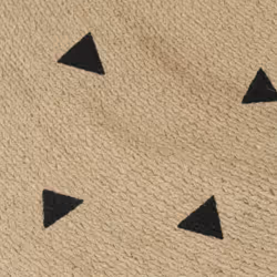 vidaXL Handmade Rug Jute with Triangle Print 150cm Room Floor Protector Carpet - Additional view 2