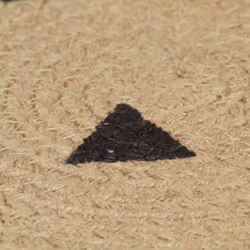 vidaXL Handmade Rug Jute with Triangle Print 150cm Room Floor Protector Carpet - Additional view 3