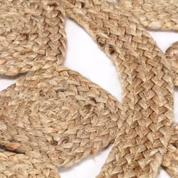 vidaXL Handmade Rug Braided Jute 90cm Home Room Floor Protector Carpet Mat