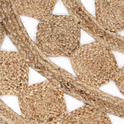 vidaXL Handmade Rug Braided Jute 120cm Home Area Floor Protective Carpet Mat - Additional view 4