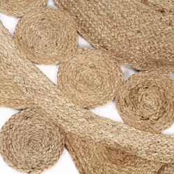 vidaXL Handmade Rug Braided Jute 150cm Home Room Floor Protector Carpet Mat