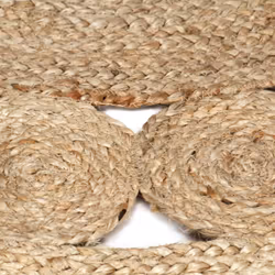 vidaXL Handmade Rug Braided Jute 150cm Home Room Floor Protector Carpet Mat - Additional view 4