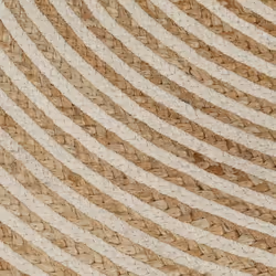 vidaXL Handmade Rug Jute with Spiral Design White 150cm Home Floor Carpet Mat
