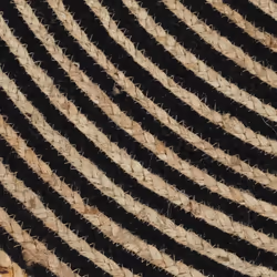 vidaXL Handmade Rug Jute with Spiral Design Living Room Floor Carpet Floor Mat - 120 cm