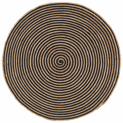 vidaXL Handmade Rug Jute with Spiral Design Living Room Floor Carpet Floor Mat - 150 cm