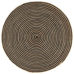 vidaXL Handmade Rug Jute with Spiral Design Living Room Floor Carpet Floor Mat - 150 cm