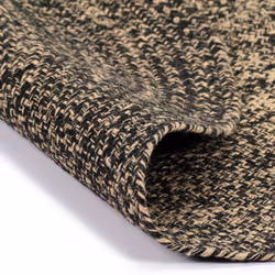 vidaXL Handmade Rug Jute Black and Natural 90cm Room Flooring Area Carpet Mat