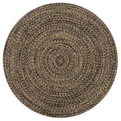 vidaXL Handmade Rug Jute Black and Natural 150cm Room Flooring Area Carpet Mat