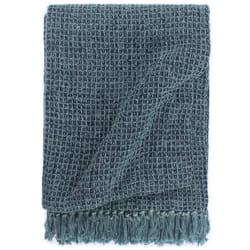 vidaXL Throw Cotton Warm Bed Sofa Armrest Couch Blanket Multi Sizes&Colours - indigo blue, 160 x 210 cm