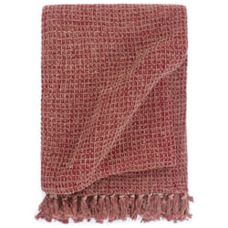 vidaXL Throw Cotton Warm Bed Sofa Armrest Couch Blanket Multi Sizes&Colours - burgundy, 220 x 250 cm