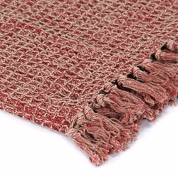 vidaXL Throw Cotton Warm Bed Sofa Armrest Couch Blanket Multi Sizes&Colours - burgundy, 220 x 250 cm