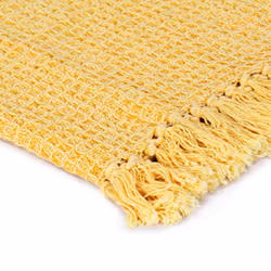 vidaXL Throw Cotton Warm Bed Sofa Armrest Couch Blanket Multi Sizes&Colours - mustard yellow, 160 x 210 cm