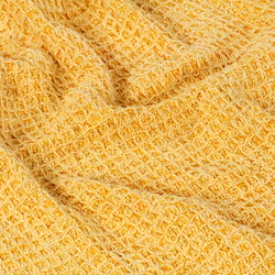 vidaXL Throw Cotton Warm Bed Sofa Armrest Couch Blanket Multi Sizes&Colours - mustard yellow, 220 x 250 cm