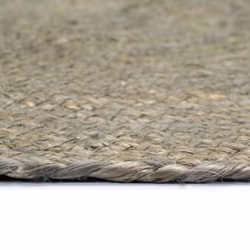 vidaXL Placemats Soft Handmade Table Placement Table Runner Decor Plain Round - grey, 6 pcs/Jute