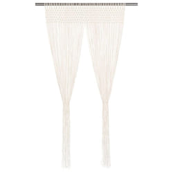vidaXL Macrame Curtain Cotton Bedroom Window Drape Translucent  Background