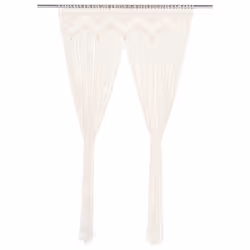 vidaXL Macrame Curtain 140x240cm Cotton Window Drape Translucent Blind Shade