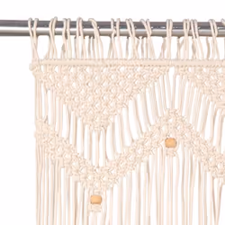 vidaXL Macrame Curtain 140x240cm Cotton Window Drape Translucent Blind Shade