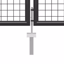 vidaXL Garden Gate Steel 350x100cm Anthracite Fencing Doors Garden Entrance - Additional view 3